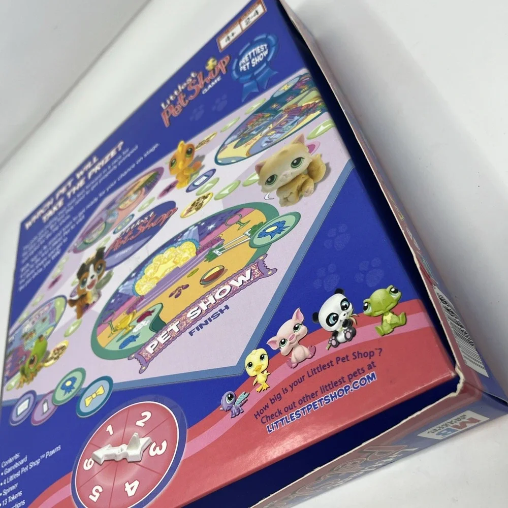 Littlest Pet Shop Board Game Prettiest Pet Show Hasbro 2007 Complete With 7 Pets
